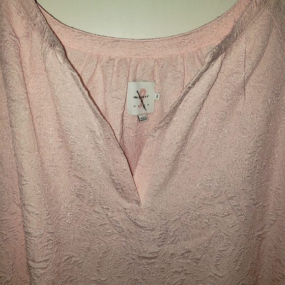 Pink puff sleeve xxl dress The Nines by HATCH Blush Jacquard Maternity Dress - Picture 6 of 10